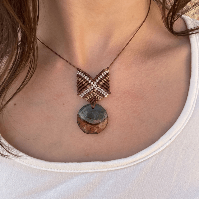 Collier "Totem" Jaspe Polychrome