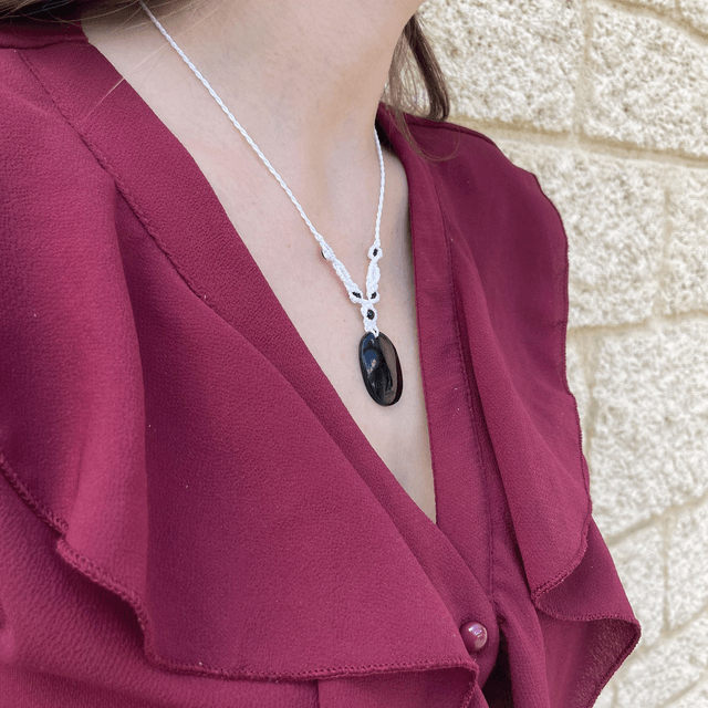 Collier "Rama" Tourmaline noire