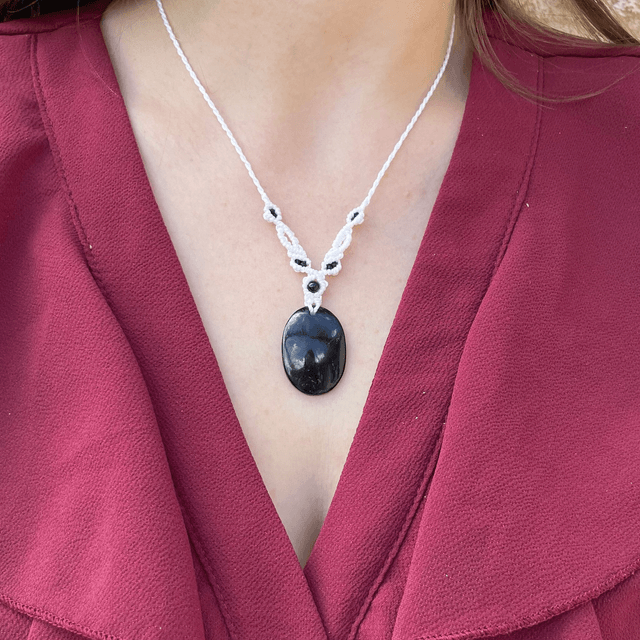 Collier "Rama" Tourmaline noire